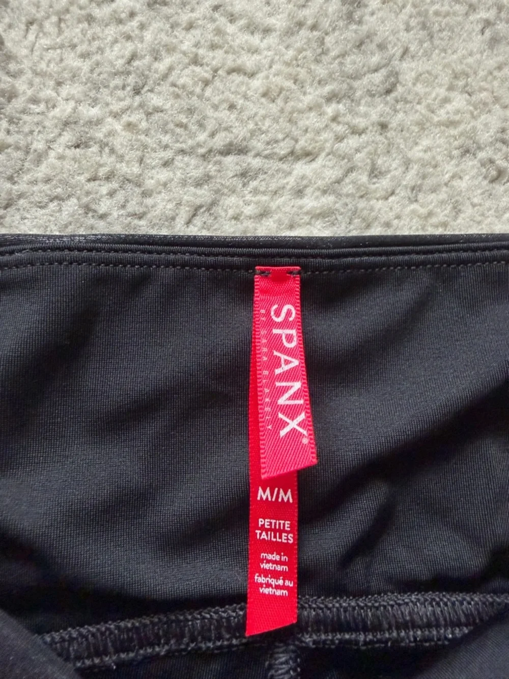 SPANXshape faux leather leggings- size Petite - M